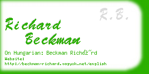 richard beckman business card